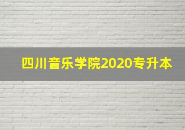 四川音乐学院2020专升本