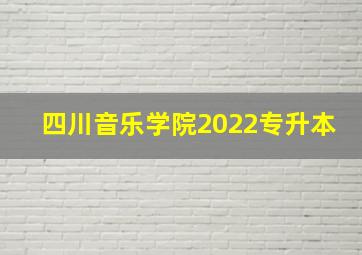 四川音乐学院2022专升本