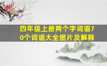 四年级上册两个字词语70个词语大全图片及解释