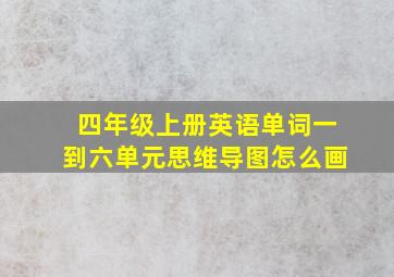 四年级上册英语单词一到六单元思维导图怎么画