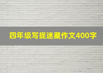 四年级写捉迷藏作文400字