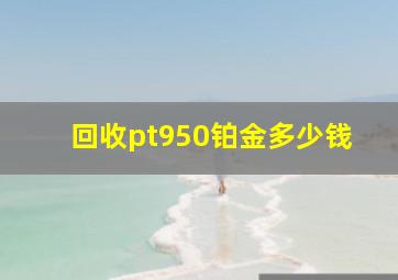 回收pt950铂金多少钱