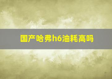 国产哈弗h6油耗高吗