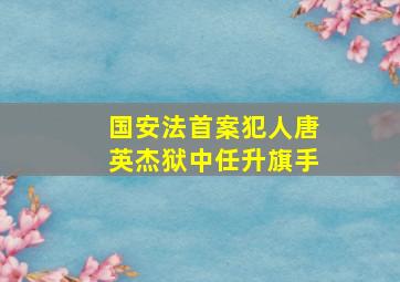 国安法首案犯人唐英杰狱中任升旗手