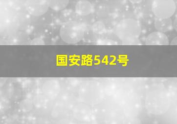 国安路542号