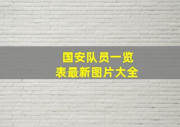 国安队员一览表最新图片大全