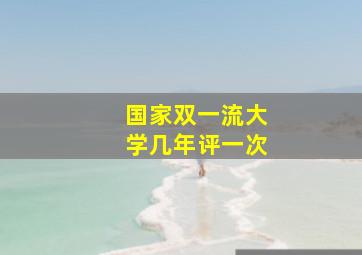 国家双一流大学几年评一次