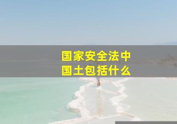 国家安全法中国土包括什么