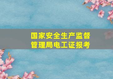 国家安全生产监督管理局电工证报考