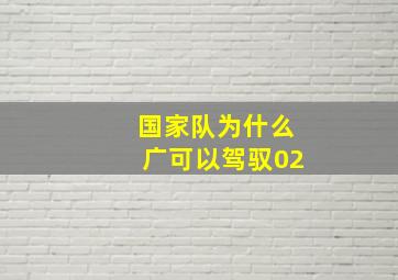 国家队为什么广可以驾驭02