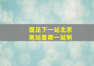 国足下一站北京南站是哪一站啊