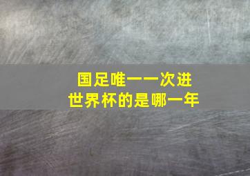 国足唯一一次进世界杯的是哪一年