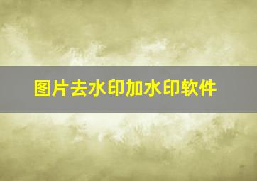 图片去水印加水印软件