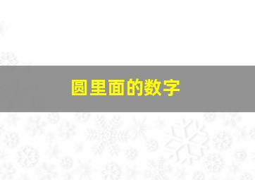 圆里面的数字