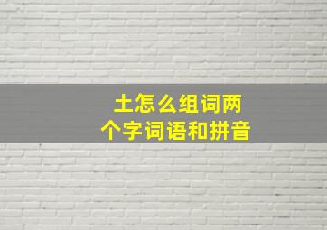 土怎么组词两个字词语和拼音