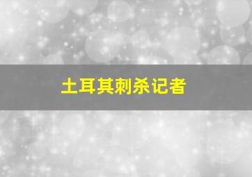 土耳其刺杀记者