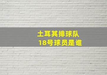 土耳其排球队18号球员是谁