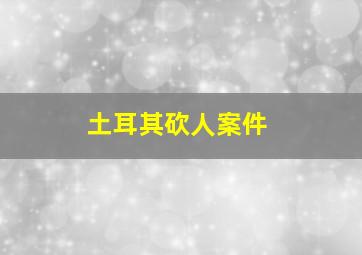 土耳其砍人案件