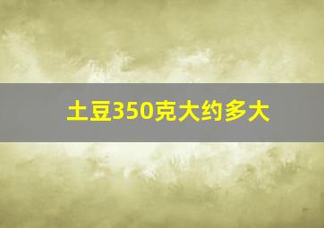 土豆350克大约多大