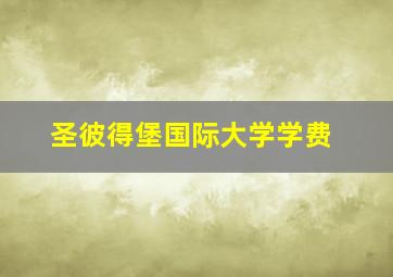 圣彼得堡国际大学学费