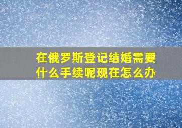 在俄罗斯登记结婚需要什么手续呢现在怎么办