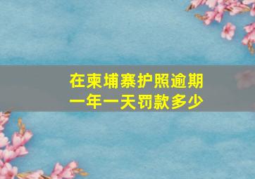 在柬埔寨护照逾期一年一天罚款多少