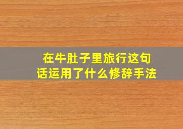 在牛肚子里旅行这句话运用了什么修辞手法