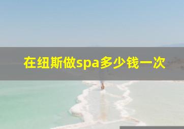 在纽斯做spa多少钱一次