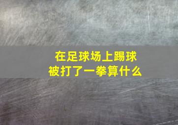 在足球场上踢球被打了一拳算什么