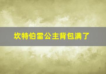 坎特伯雷公主背包满了