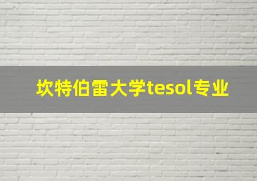 坎特伯雷大学tesol专业