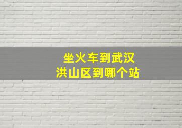 坐火车到武汉洪山区到哪个站