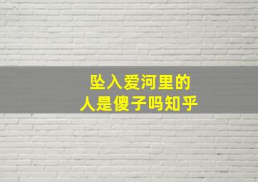 坠入爱河里的人是傻子吗知乎