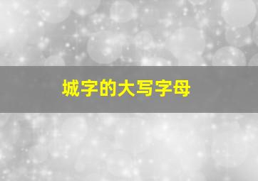 城字的大写字母