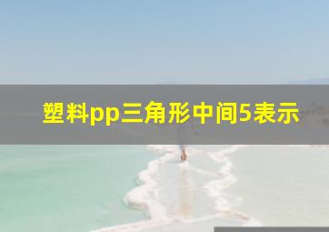 塑料pp三角形中间5表示