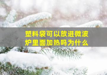 塑料袋可以放进微波炉里面加热吗为什么