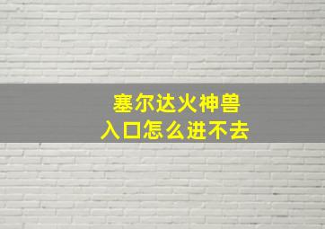 塞尔达火神兽入口怎么进不去