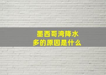 墨西哥湾降水多的原因是什么