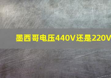 墨西哥电压440V还是220V