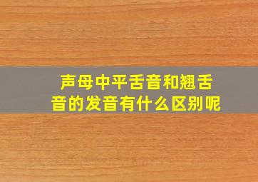 声母中平舌音和翘舌音的发音有什么区别呢