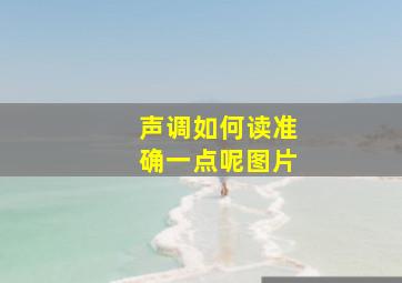 声调如何读准确一点呢图片