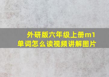 外研版六年级上册m1单词怎么读视频讲解图片