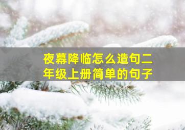 夜幕降临怎么造句二年级上册简单的句子