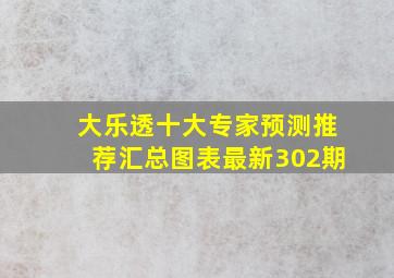 大乐透十大专家预测推荐汇总图表最新302期