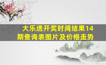 大乐透开奖时间结果14期查询表图片及价格走势