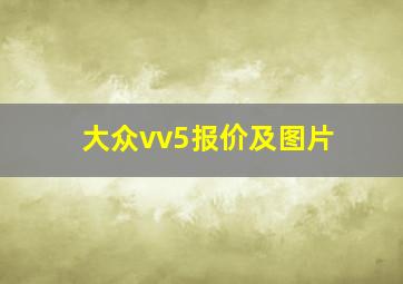 大众vv5报价及图片