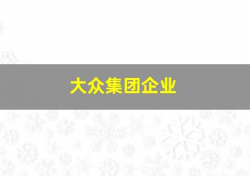 大众集团企业