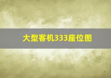 大型客机333座位图