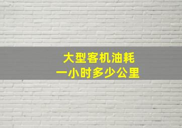 大型客机油耗一小时多少公里