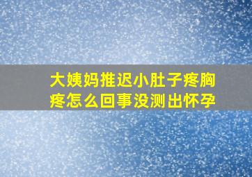 大姨妈推迟小肚子疼胸疼怎么回事没测出怀孕